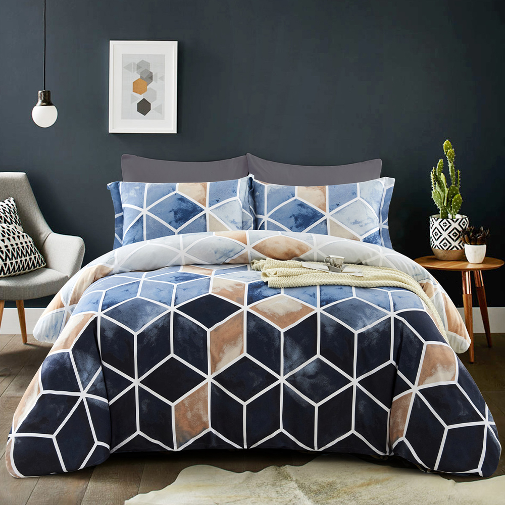 Decay Geometric Printed Duvet Cover Quilt Cover Set Collection ng Bedding Set