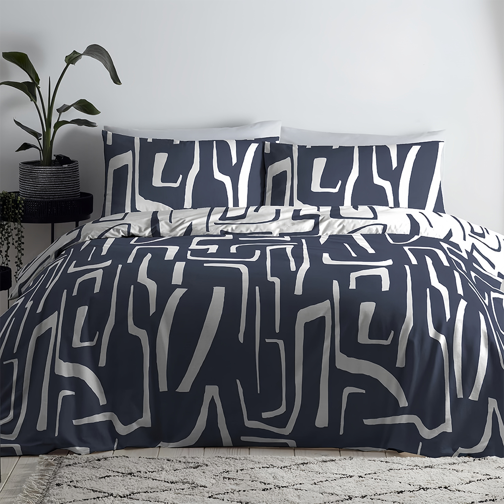 Adria Geometric Printed Duvet Cover Quilt Cover Set Set ng Bedding