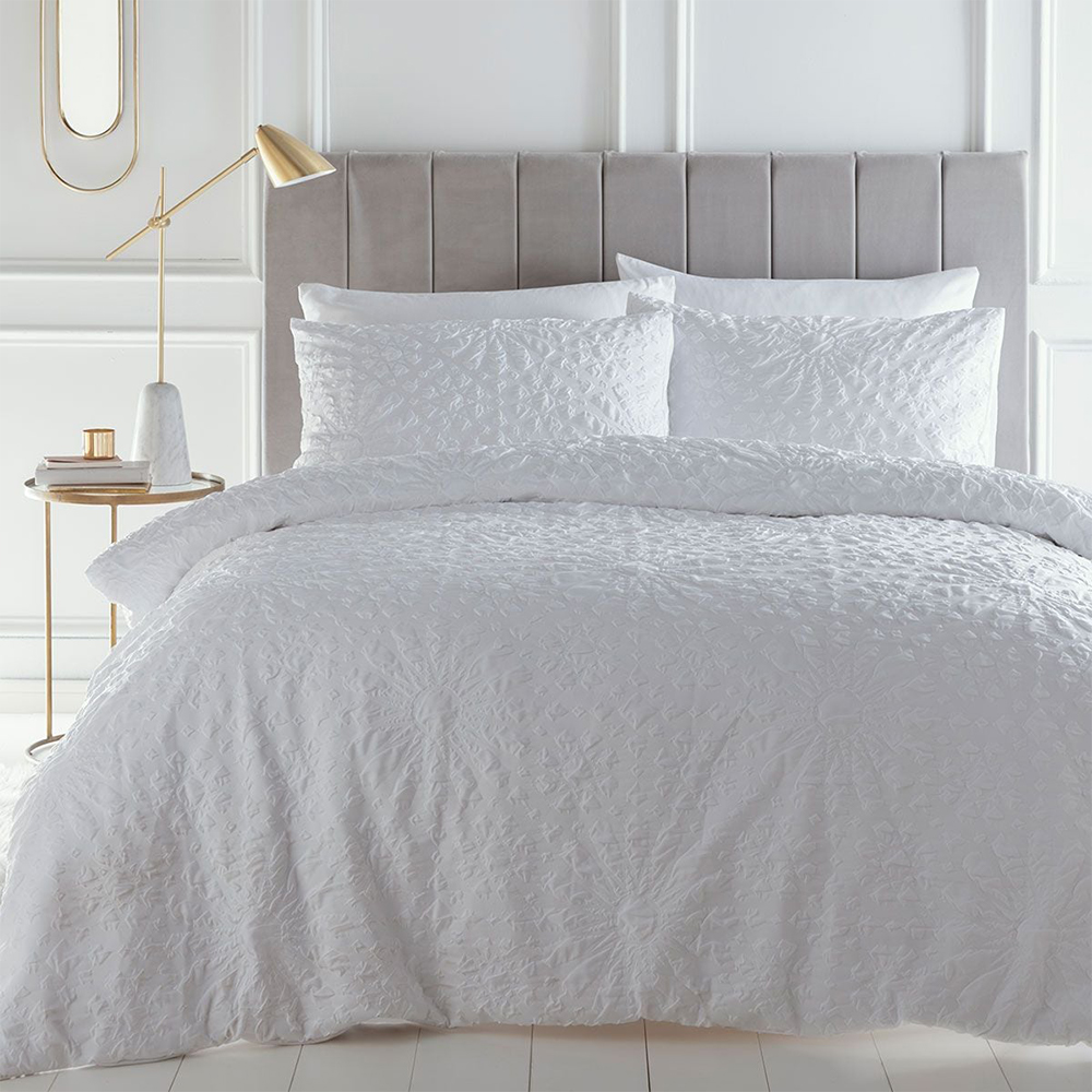 Juniper Embossed Textured Modern Duvet Cover Quilt Cover Set Set ng Bedding
