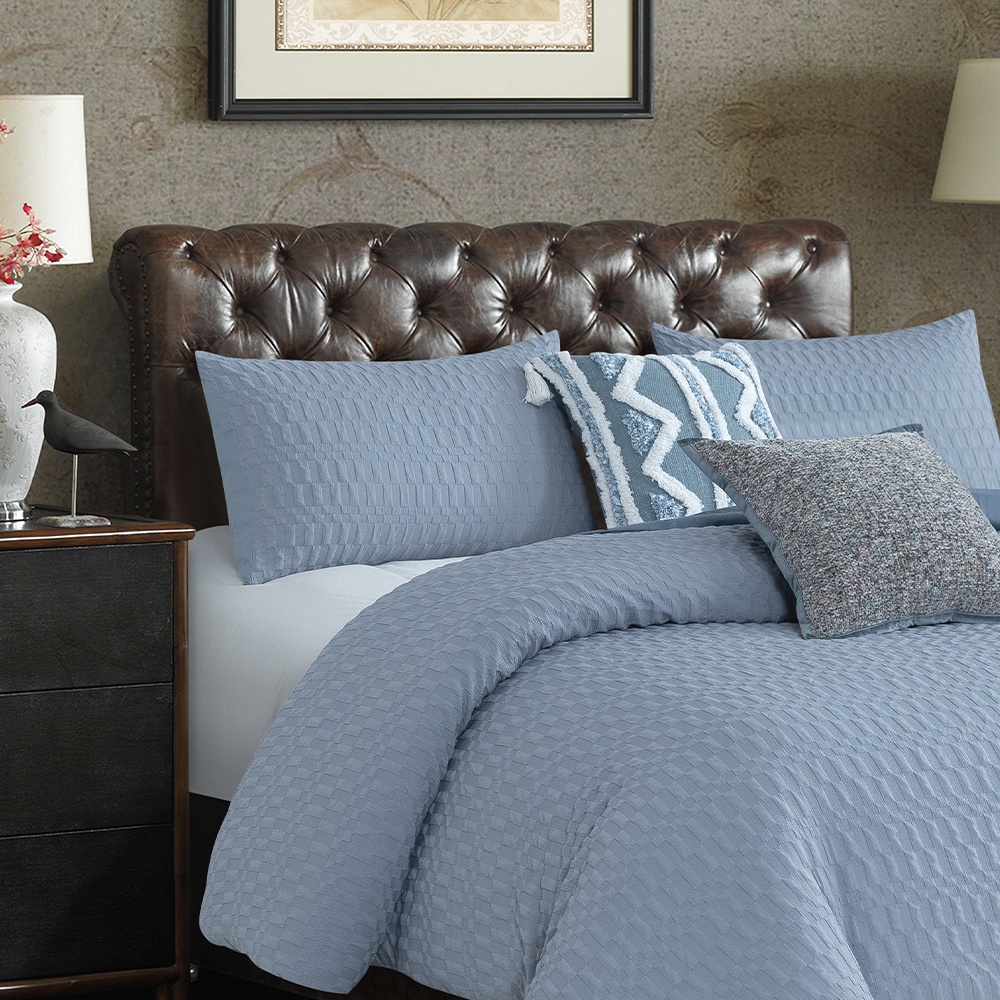 Valley Textured Geometric Duvet Cover Quilt Cover Set Set ng Bedding