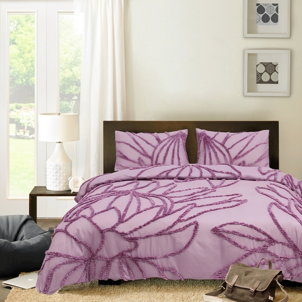 Cynthia Protea Botanical Tufted Chenille Embroidery Duvet Cover Quilt Cover Set Set ng Bedding