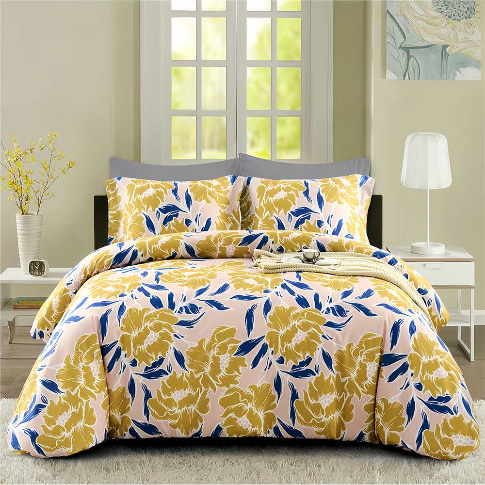 Della Botanical Floral Printed Duvet Cover Quilt Cover Set Collection ng Bedding Set