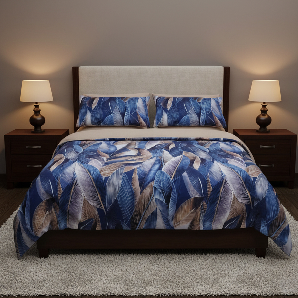 Oliver Botanical Painted Tropical Leaf Print Duvet Cover Quilt Cover Set Set ng Bedding