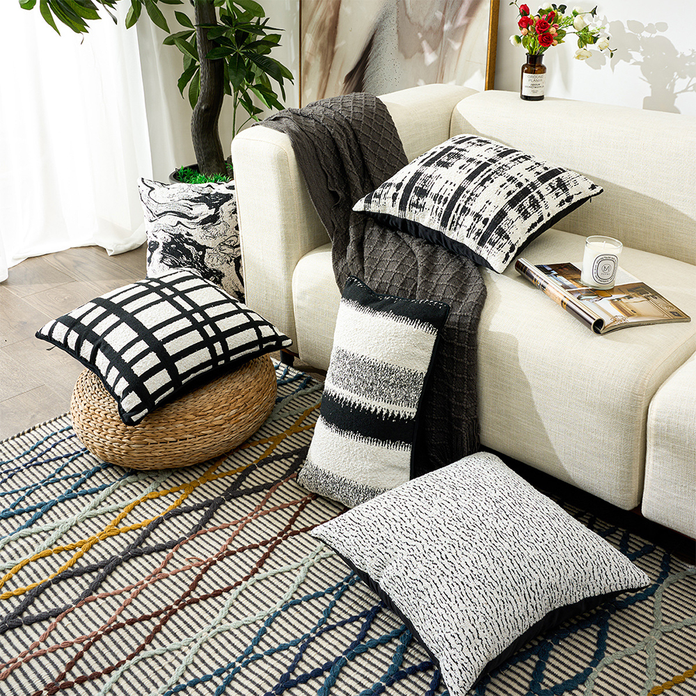 Luxury chenille textured cushion deco pillow