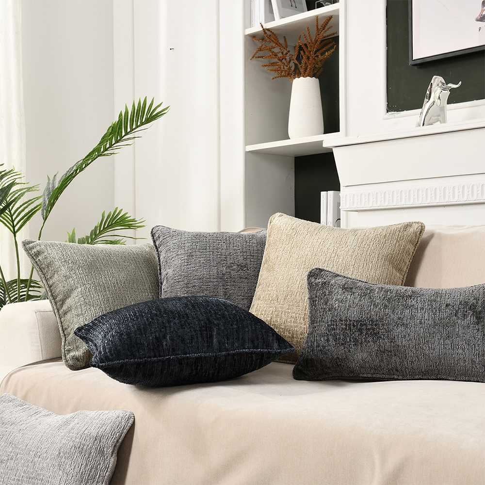 Luxury chenille textured cushion deco pillow