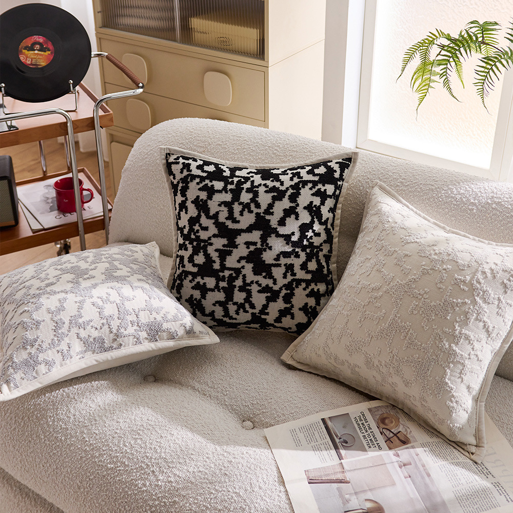 Luxury chenille textured cushion deco pillow