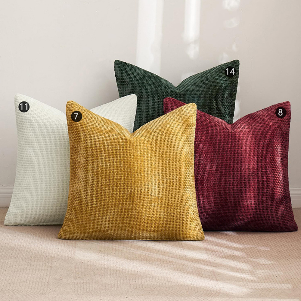 Textured na chenille cushion deco pillow